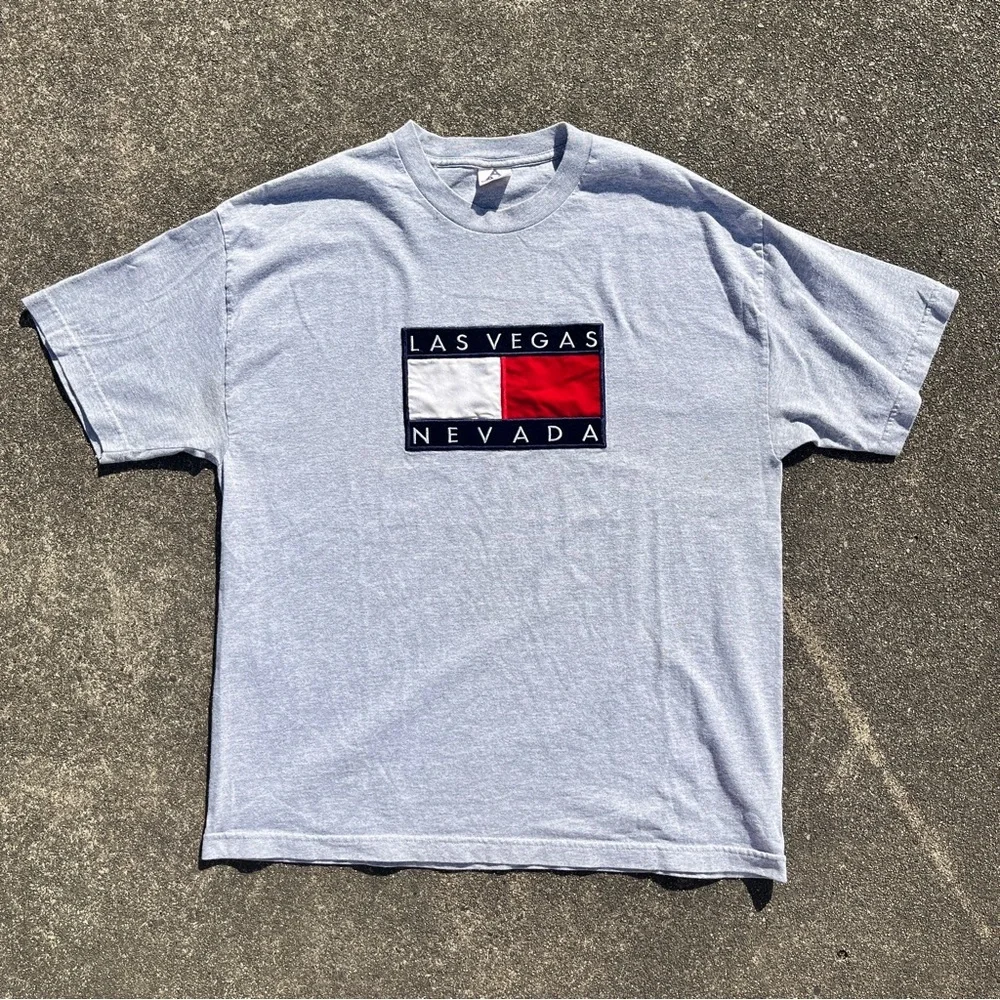 Y2K Tommy Hilfiger Inspired Las Vegas Nevada T-shirt Size XL - Picture 1 of 6